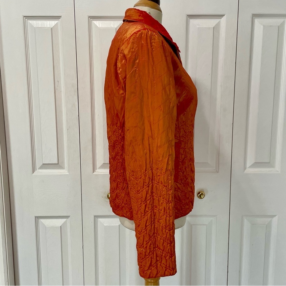 Vintage UBU satin Colorful Patterned Women's reversible zip jacket - Picture 6 of 11